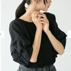 クラフトスタンダード　新品タグ付き　半袖Tシャツ　ブラウス　黒　ブラック