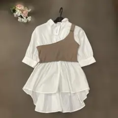 ✨新品未使用✨LUNACION アシンメトリックデザインシャツ・長袖 L