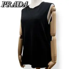 m*n様 PRADA ブラック タンクトップ L Prada トライアングルロゴ タンクトップ | ブラック | FARFETCH JP