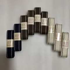ステッチテープ 25mm×1m ネイビー・ブラウン・アイボリー計9本セット