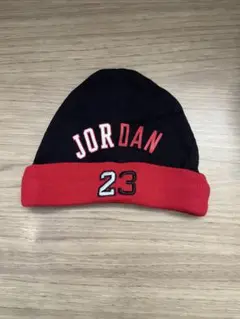 JORDAN 23 ニット帽 黒 赤 ベビー