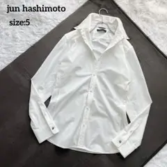大きいサイズ5✨jun hashimoto 長袖ボタンダウンシャツ ホワイト