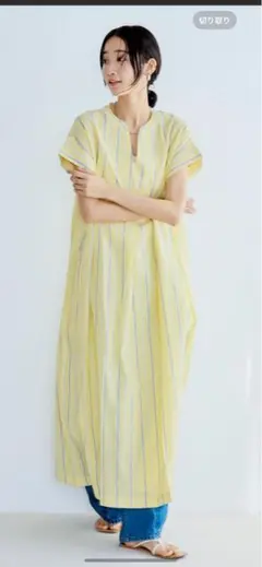 新品！MARKET☆スキッパー ワンピース　イエロー　タグ、ペチコート付き
