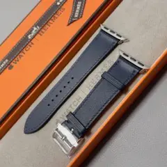Apple Watch エルメス ネイビー アップルウォッチ HERMES レザ