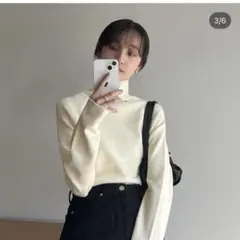 クラネ ROLL H/N KNIT TOPS