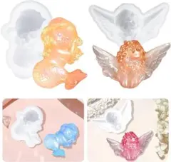 早い者勝ち‼️ 天使 人魚 シリコンモールド 2個セット 3D エンジェル