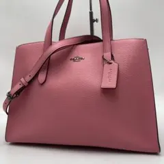 未使用品✨コーチ ショルダーバッグ 2way チャーリー キャリーオール ピンク