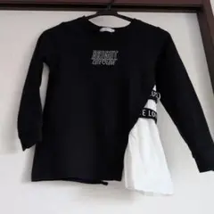 CUTE+LOVE ブラック 長袖カットソー　140