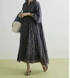 CRAFT STANDARD BOUTIQUE パネル柄ボリュームワンピース