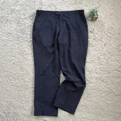 【SUIT SELECT】4Sパンツ スラックス チェック柄 ネイビー 82