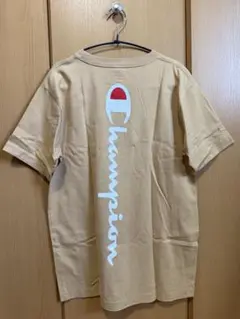 Champion ベージュ Tシャツ バックプリント