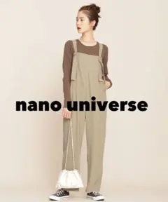 ☆nano universe[ナノユニバース]ダブルクロスワイドサロペット
