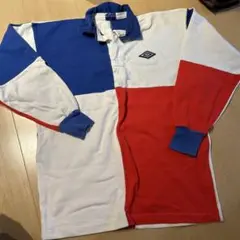 90s Umbro ラグビーシャツ オレンジ グリーン 90s OLD UMBRO アンブロ ゲームシャツ グリーン×オレンジS〜M