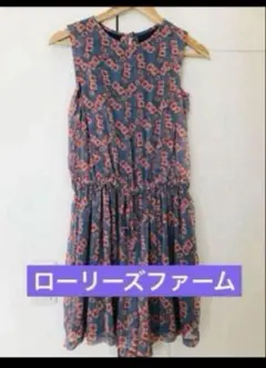 ローリーズファーム 花柄 ノースリーブ オールインワン
