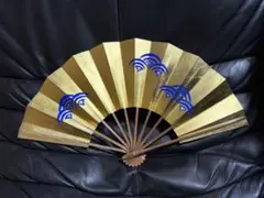 扇子　30.5cm 金　青海波　舞扇子　舞踊　大衆演劇　着物　和装　小物