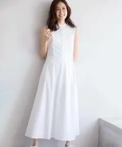 newans 笹川友里さんコラボ キルティングフロントワンピース