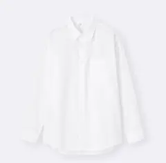 GU ブロードシャツ 長袖 Sサイズ ホワイト イージーケア 美品