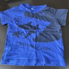 シャークデザイン Tシャツ　ブルー