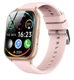 ピンク スマートウォッチ 健康管理機能