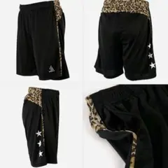 スボルメ ブラック×ヒョウ柄×☆プリント プラクティス パンツ Ｍ used
