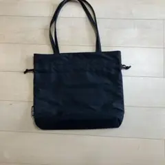 巾着トート　黒　大きめ