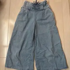 キッズ デニムガウチョパンツ 160
