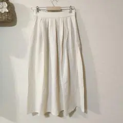 サマンサモスモス　ウール混ワッシャーガーゼ　　キナリ