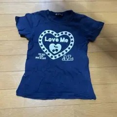 ネイビー ハートプリント Tシャツ