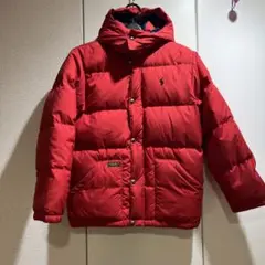 ポロラルフローレン キッズM 10-12 150 ダウンジャケット コート 赤