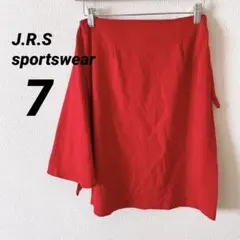 J.R.S sportswear 赤 フレアスカート ひざ丈