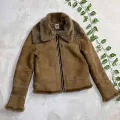 DENIM BAR デニムバー ムートン フライトジャケット 羊革 ブラウン