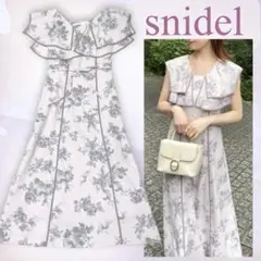 【最終価格】snidel ラッフルカラープリントワンピース 2024販売品