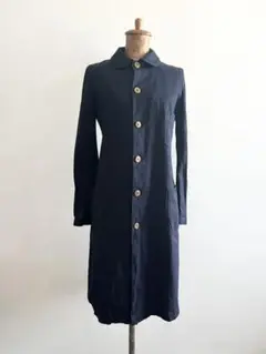 COMME des GARCONS ラウンドカラーコート Mサイズ ネイビー