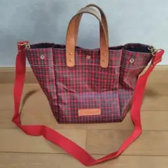 コンテナショップ ハンドバッグ ショルダーバッグ 2way チェック柄