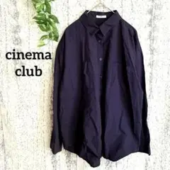 【シネマクラブ】 レディース 長袖ブラウス ネイビー (M)