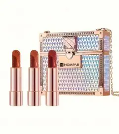 HOMPAR 口紅 3本セット チェーン付きクラッチ