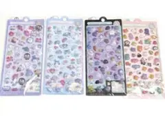 【本日セール品】　ボンボンドロップシール　3D 立体　ぷくぷくシール　4枚セット
