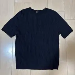 UNIQLO 3Dメリノリブクルーネックセーター　ブラック　レディースMサイズ