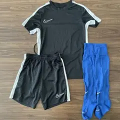 Nike サッカーウェア 3点セットブラック 130