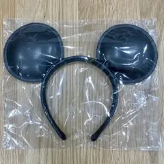 【最終価格】希少 海外ディズニー限定 ミッキー レザー調 カチューシャ ブラック