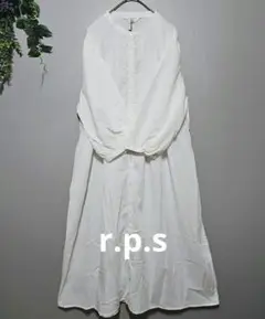 未使用【r.p.s 】アールピーエスホワイト シャツワンピース M薄手