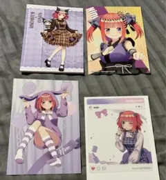五等分の花嫁　ポストカード　3枚　クリアカード1枚　中野二乃