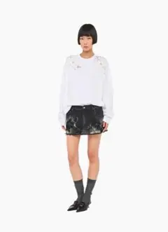 ミュウミュウmiumiu花付き長袖Tシャツ