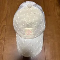 白系　52〜54㎝　キッズキャップ　帽子