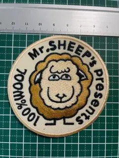 アイロンワッペン★３８★１００％ＷＯＯＬ★丸★世田谷ベース