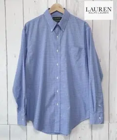 ローレン ラルフローレン ラルフ　チェックシャツ　ブルー　長袖シャツ　L〜XL