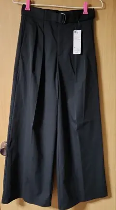 GU ベルテッドワイドパンツ[丈標準70.0~ 74.0cm)