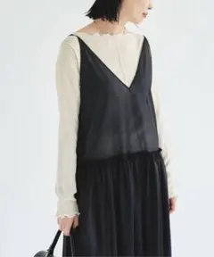 オーガンジートリコットキャミドレス