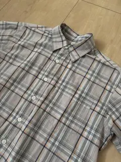 llbean マカオ製 半袖シャツ 好配色 短丈 サイズM