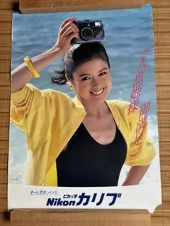沢口靖子　Nikon　ニコン　店頭ポスター　非売品　昭和レトロ 当時物